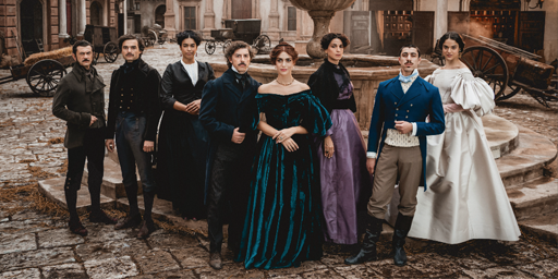 Nella foto il cast della serie I Leoni di Sicilia