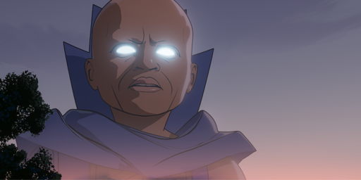 Nella foto Uatu, l'osservatore, il personaggio della serie marvel animation What If stagione tre