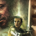 Il poster del film The Last Redemption in stile fantasy medievale con spade e armature